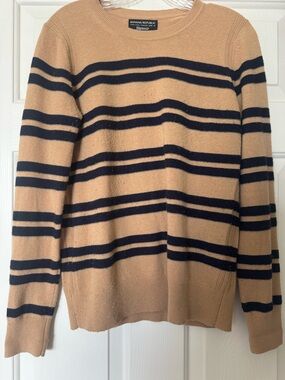 Banana Republic Women’s Camel and Navy Stripe Sweater
